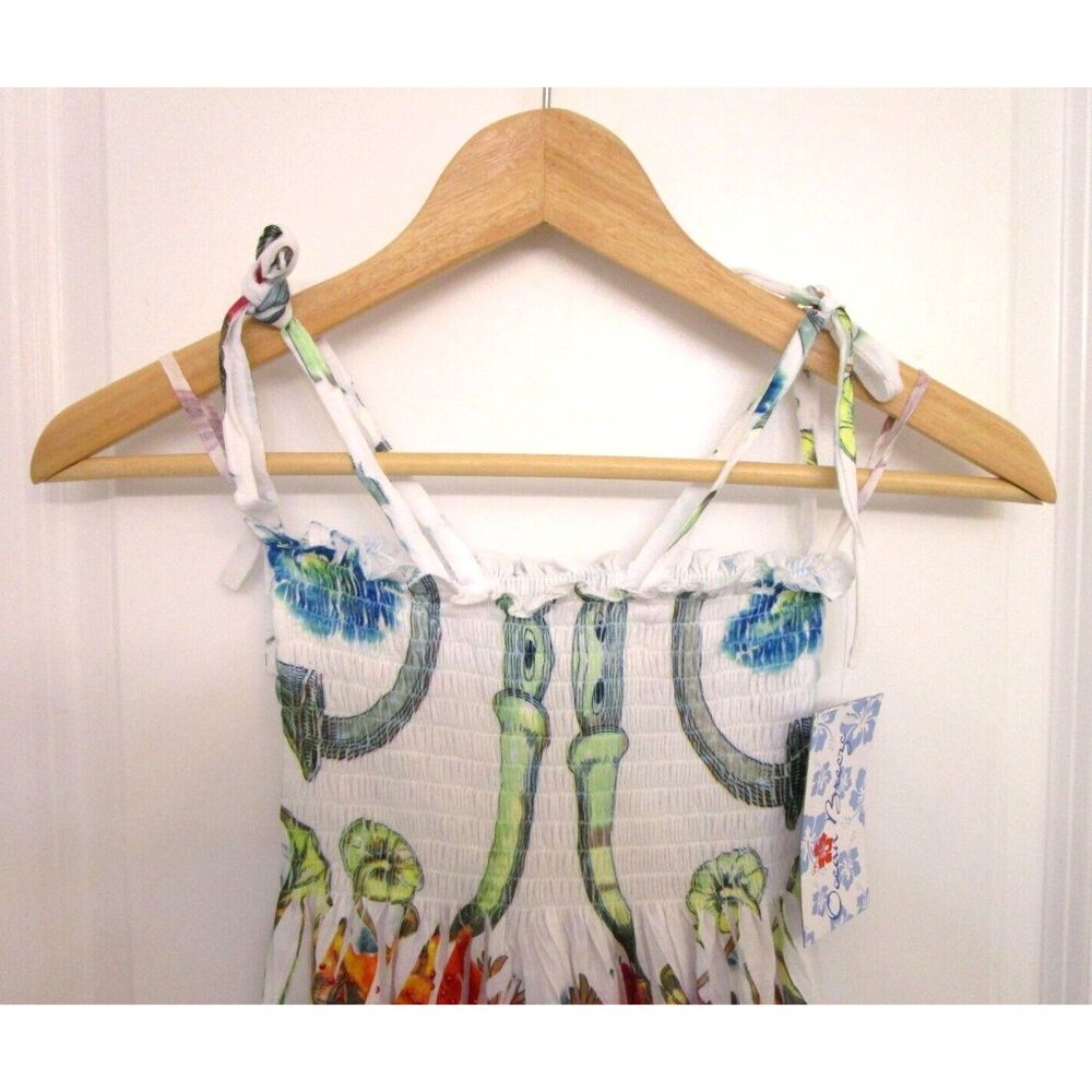 OCEAN BREEZE Women/Girl/Teen Summer Dress - Stretchy/Knee Length Size Medium NWT - Picture 2 of 14